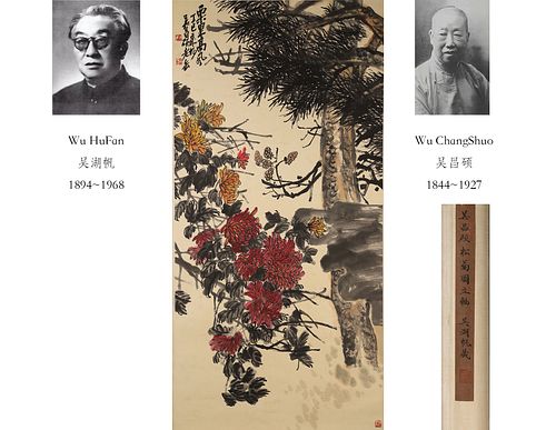 Attributed to Wu Changshuo, Chinese Painting Ink and Color