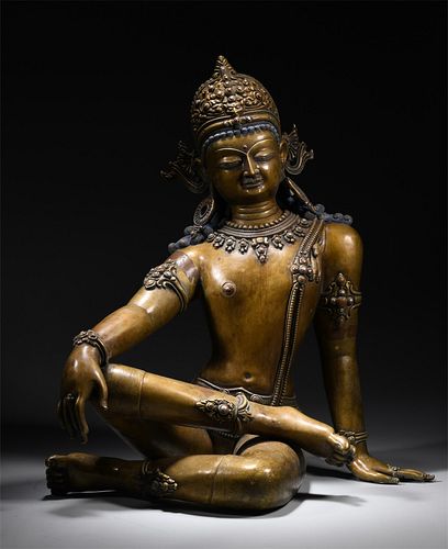 A Gilt-Bronze Tara Statue