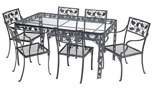 Fine Wrought Iron Patio Dining Suite