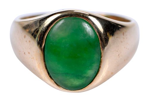 14kt. Burmese Jade Ring  