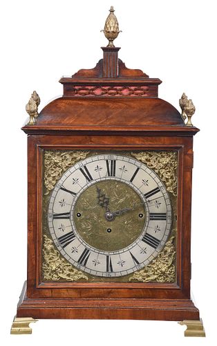 George III Mahogany Bracket Clock