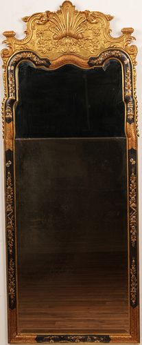 Leone Cei Carved Painted Gilt Lacquer Mirror 