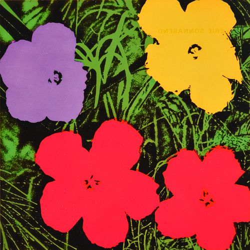 Andy Warhol FLOWERS Sonnabend Invitation Lithograph
