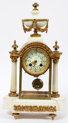 FRENCH EMPIRE-STYLE MANTEL CLOCK