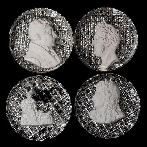SULPHIDE AND GLASS PORTRAIT PAPERWEIGHTS