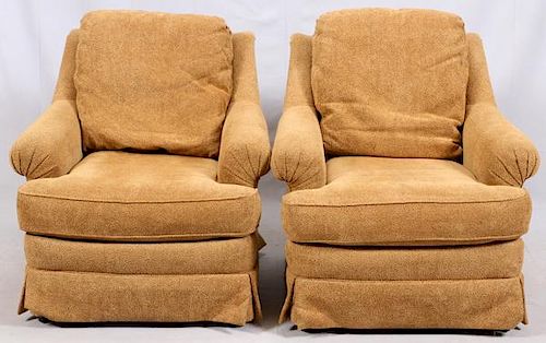 PAIR OF SHERRILL UPHOLSTERED ARM CHAIRS