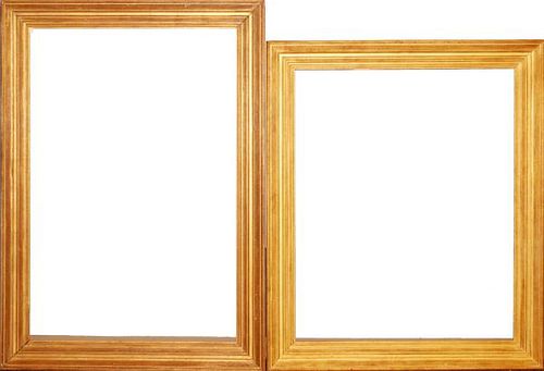 GILT WOOD LARGE PICTURE FRAMES 20TH C.