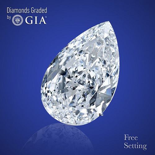 5.03 ct, D/VVS1, Type IIa Pear cut GIA Graded Diamond. Appraised Value: $947,500 