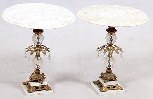 PAIR OF ITALIAN MARBLE-TOPPED TABLES