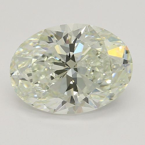 2.01 ct, Natural Light Yellow Green Color, SI1, Oval cut Diamond (GIA Graded), Appraised Value: $30,900 