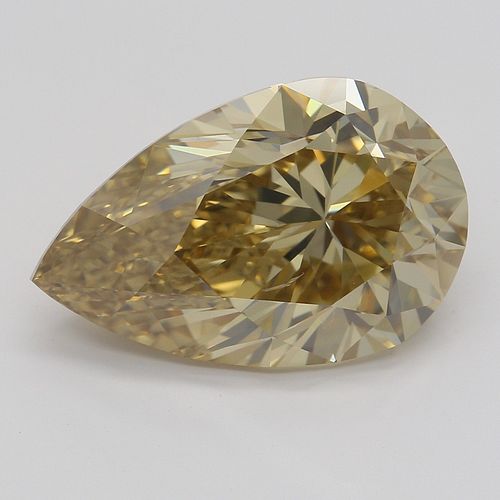 5.01 ct, Natural Fancy Brown Yellow Even Color, SI1, Pear cut Diamond (GIA Graded), Appraised Value: $75,600 