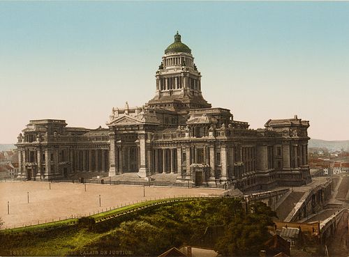 Unknown (20th), View of the Palace of Justice, Brussels, around 1880, albumen paper print
