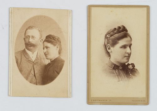 J. REITMAYER (*), Marriage and Ladies Portrait,  1884, CDV