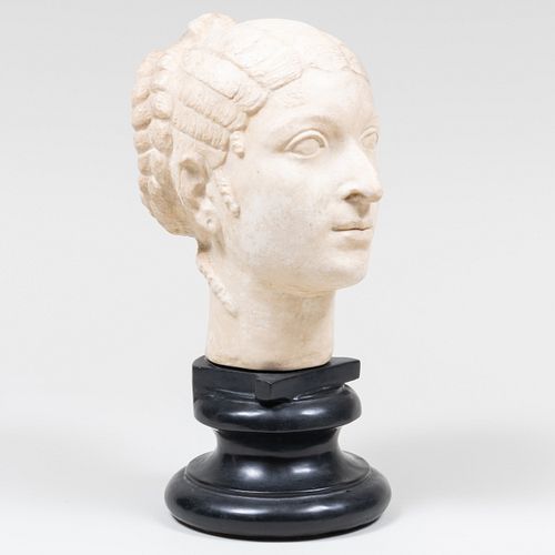 Reproduction Pressed Marble Bust of Cleopatra, Alva Studios