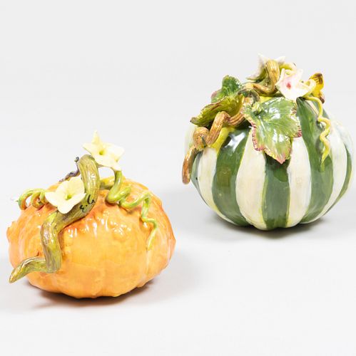Two Porcelain Models of Gourds