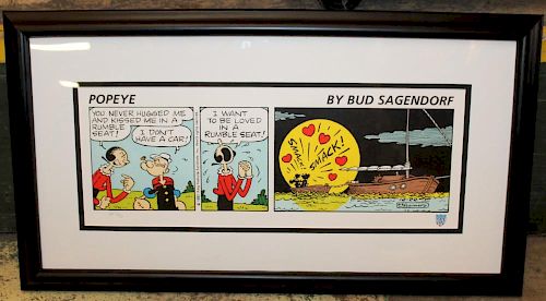 "Popeye" numbered Artist proof by Bud Sagendorf