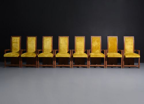 Frank Lloyd Wright Armchairs, Set of 8 