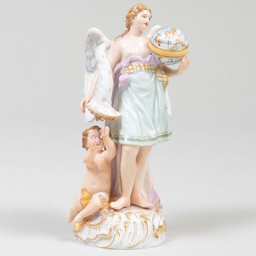 Meissen Porcelain Figure of Fortuna