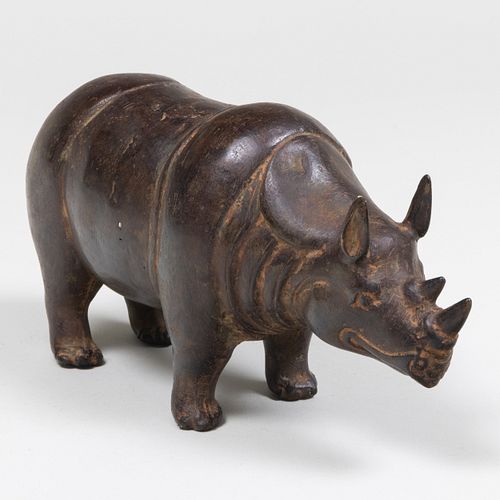 Bronze Model of a Rhino