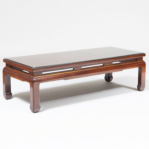 Asian Inspired Brown Painted and Parcel-Gilt Low Table, by Christopher Norman