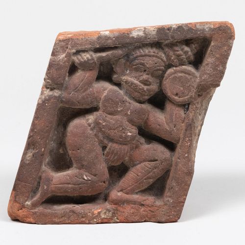 Indian Terracotta Figural Brick