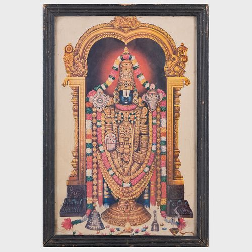 Framed Puja Print of Lord Venkateshwara
