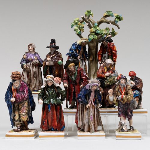 Group of Capodimonte Models of Beggars