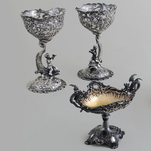 Group of Continental Pierced Silver Tablewares