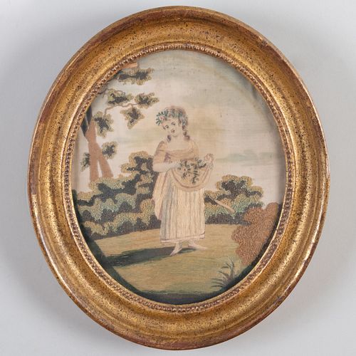Two English Figural Needlework Pictures