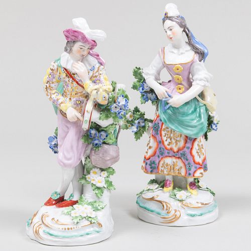Pair of English Porcelain Bocage Figures
