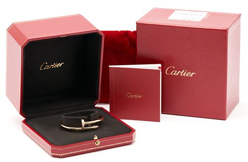18K Cartier "Juste un Clou" Gold & Diamond Bracelet