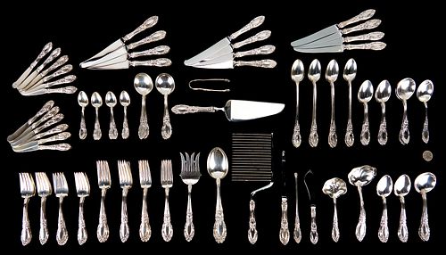 107 pcs. Towle King Richard Sterling Flatware, Service for 12