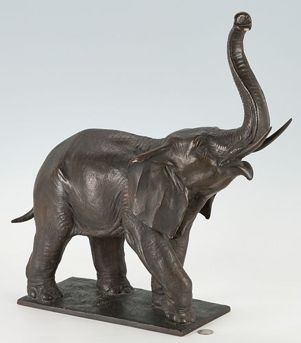 Sirio Tofanari Bronze Elephant Sculpture