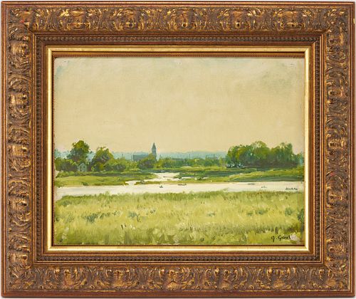 Gilbert Gaul Oil Painting, Country Landscape