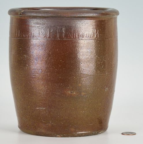 East Tennessee Pottery Jar, M. P. Harmon