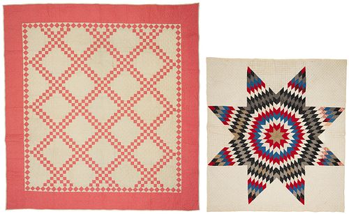 2 American Quilts, incl. Double Irish Chain, Star of Bethlehem