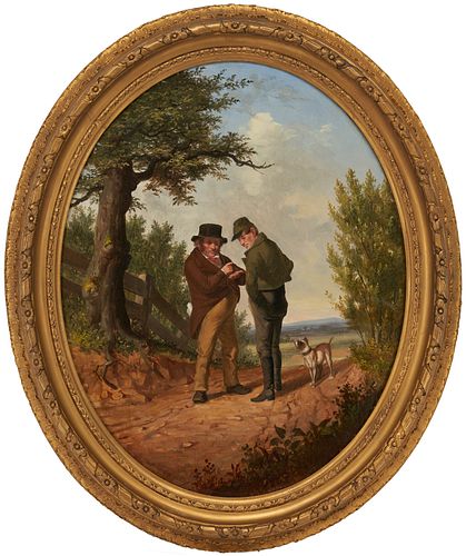William Holbrook Beard O/C, The Rivals, Exhibited 1858