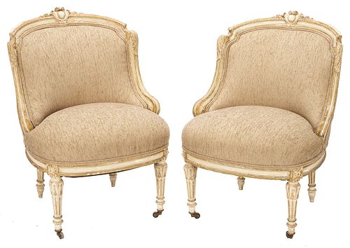Pr. Of French Belle Epoque Upholstered Chairs