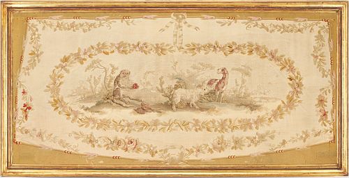 Framed Aubusson 18th c. Tapestry after J.B. Huet, Animals Parliament