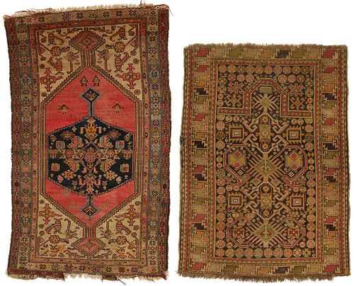 Two Woolen Area Rugs, Serapi and Kazak; Approx. 6' x 4'
