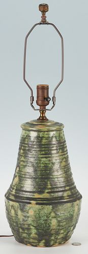 Fulper Art Pottery Table Lamp, Tall Baluster Form
