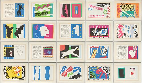 Matisse Jazz Series Portfolio, 20 Framed Color Plates