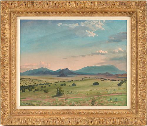 John Sloan Oil on Canvas, Taos Landscape