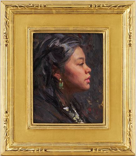Scott Burdick, O/B Portrait of a Young Woman