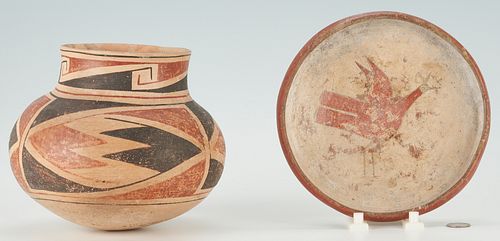 2 Southwest Native American Pottery Items, Rita Salas