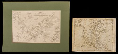 2 Early North America Maps, Incl. Scarce Bowen & Canada