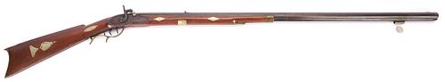 Half Stock Percussion Long Rifle, Marked "W Lamb & Son", North Carolina; Walter Cline Collection