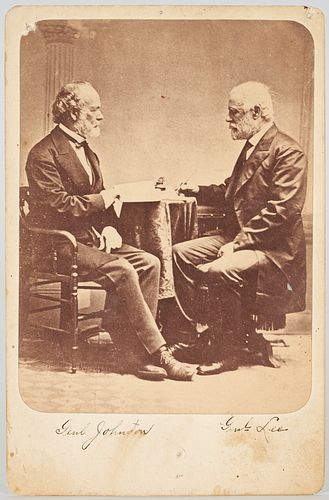 Robert E. Lee & Joseph Johnston Cabinet Card