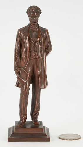 George E. Bissell Gorham Bronze sculpture of Abraham Lincoln, 5.5 in.
