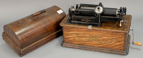 Thomas Edison cylinder phonograph. ht. 11 3/4in., wd. 16in., dp. 8 3/4in.